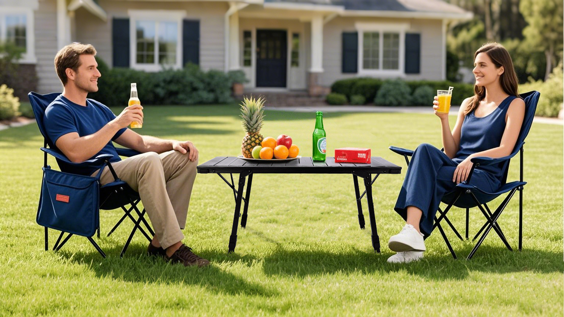 Amazon.com: GRILL FORCE Folding Camping Table, Portable Outdoor